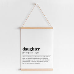 Daughter Definition Print Digital Download