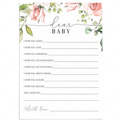 Flower baby party games dear baby wishes by LittleSizzle