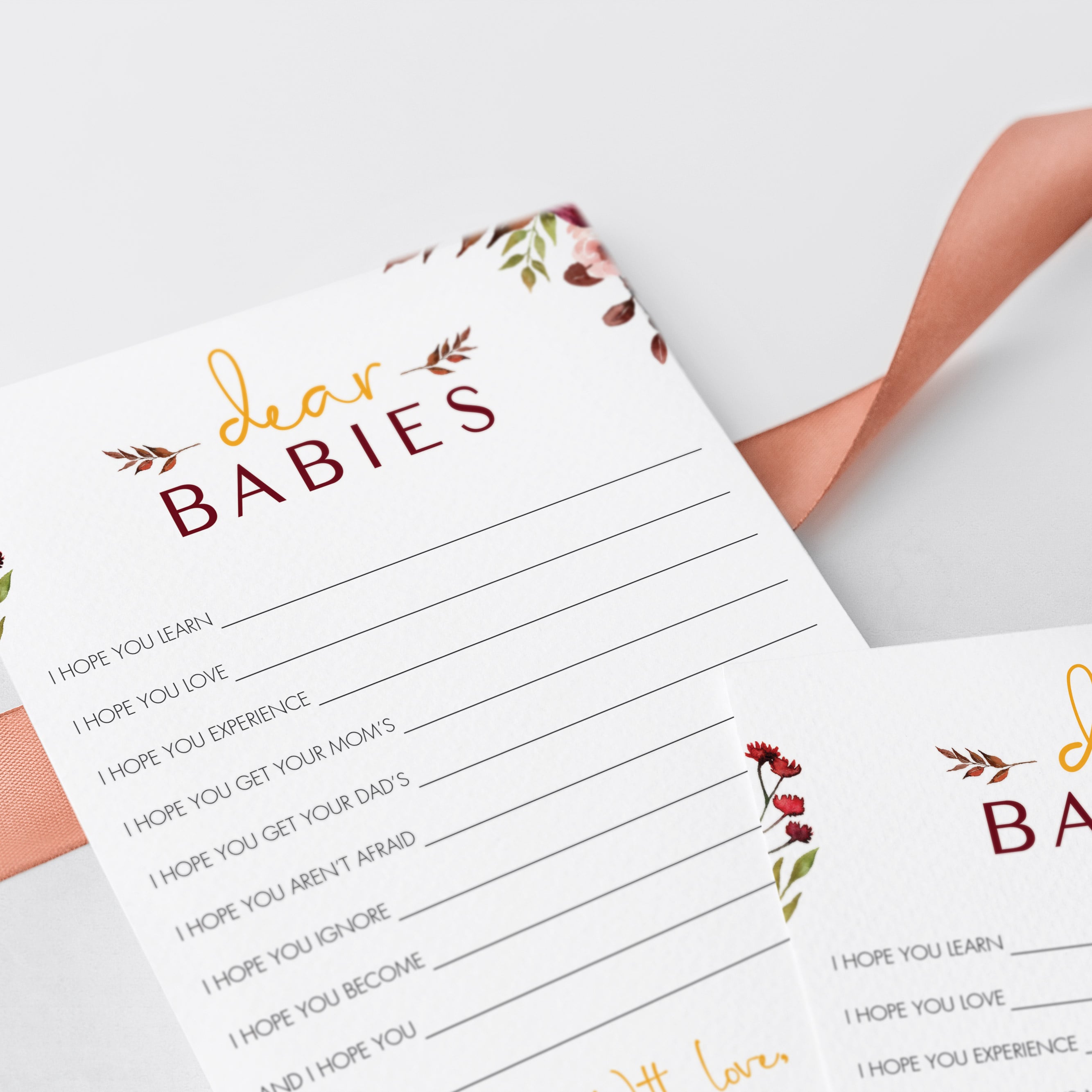 Twin baby shower games dear babies printable by LittleSizzle