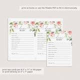 Flower Baby Shower Dear Baby Wishes Printable & Virtual