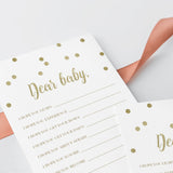 Gold foil printable for baby shower by LittleSizzle