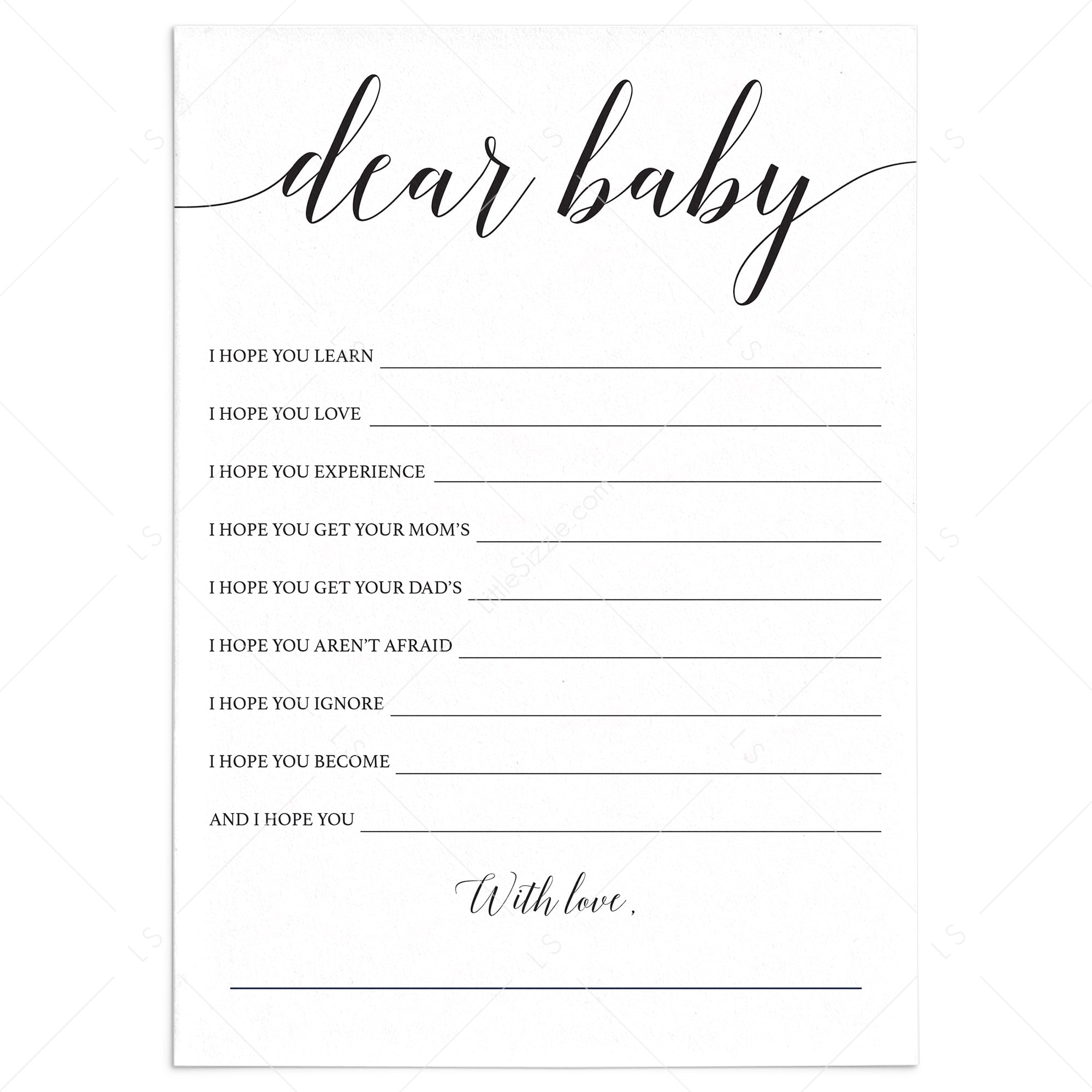 Elegant baby wishes cards by LittleSizzle