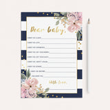Navy and Gold Printable Baby Shower Games
