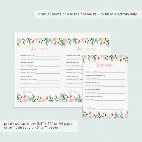 Floral Wishes For Mom Cards | Printable &amp; Virtual | US &amp; UK / AU ...