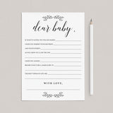 Rustic Baby Shower Wish Cards Printable by LittleSizzle