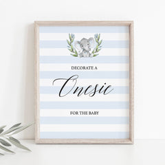 Baby elephant baby shower activities printable by LittleSizzle