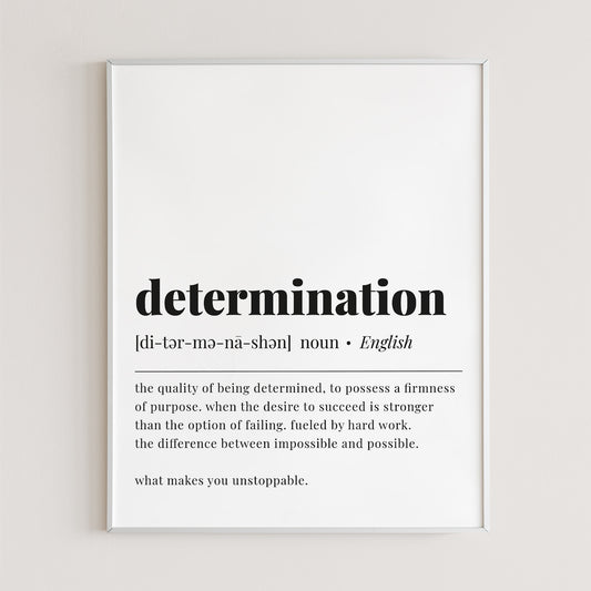 Determination Definition Print Instant Download by Littlesizzle