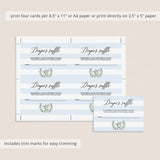 Printable diaper raffle ticket for boy baby shower by LittleSizzle
