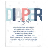 Printable diaper thoughts for boy baby shower by LittleSizzle