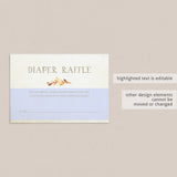 Editable diaper raffle cards for gender neutral shower by LittleSizzle