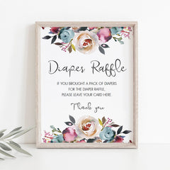 Watercolor flowers baby shower decorations printable by LittleSizzle