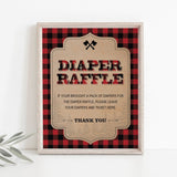 Woods baby shower diaper raffle game by LittleSizzle