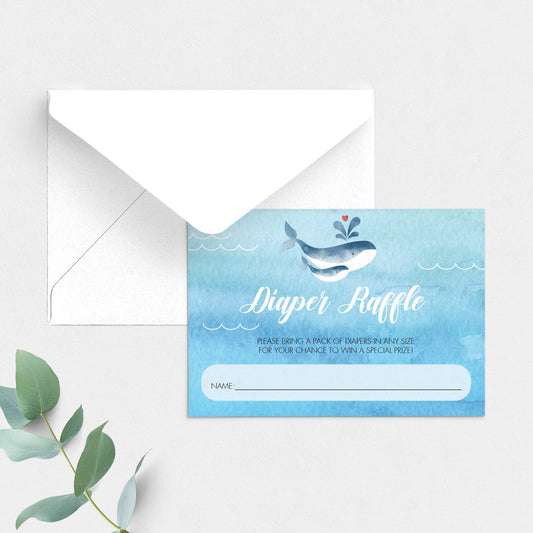 Instant download diaper raffle cards for boy shower by LittleSizzle