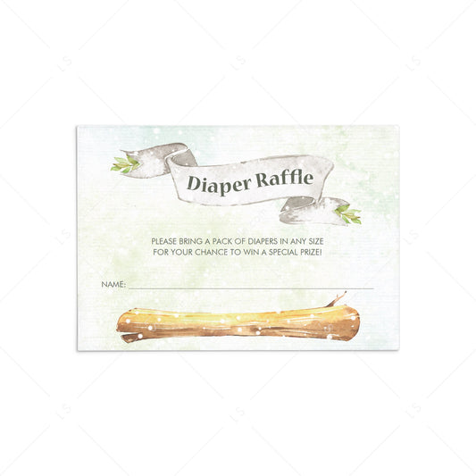 Winter diaper raffle tickets for baby shower printable by LittleSizzle