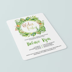 Gender Neutral Tropical Invitation Set for Baby Shower