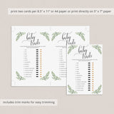 Baby Traits Game Printable for Greenery Baby Shower