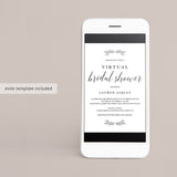 Editable virtual bridal shower invitation minimal by LittleSizzle