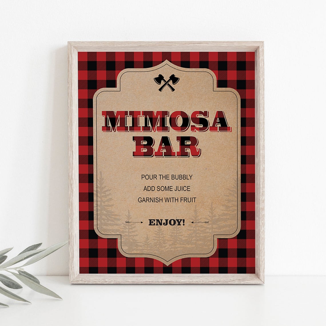 Woods baby shower mimosa bar sign by LittleSizzle