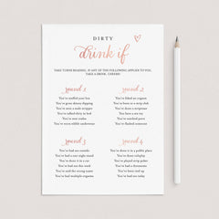 Drink If Bachelorette Game Rose Gold Printable by LittleSizzle