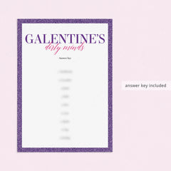 Adult Galentine's Day Game Dirty Minds Printable