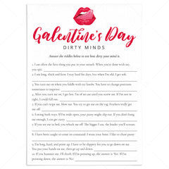 Galentine's Day Game Dirty Minds What Am I Printable by LittleSizzle