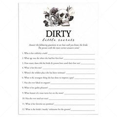 Alternative Bridal Shower Game Dirty Little Secrets Printable by LittleSizzle