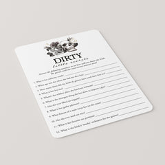 Alternative Bridal Shower Game Dirty Little Secrets Printable