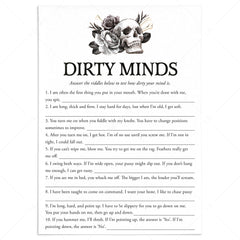 Bride or Die Theme Dirty Minds Game with Answers Printable by LittleSizzle