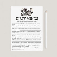 Bride or Die Theme Dirty Minds Game with Answers Printable by LittleSizzle