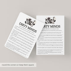 Bride or Die Theme Dirty Minds Game with Answers Printable