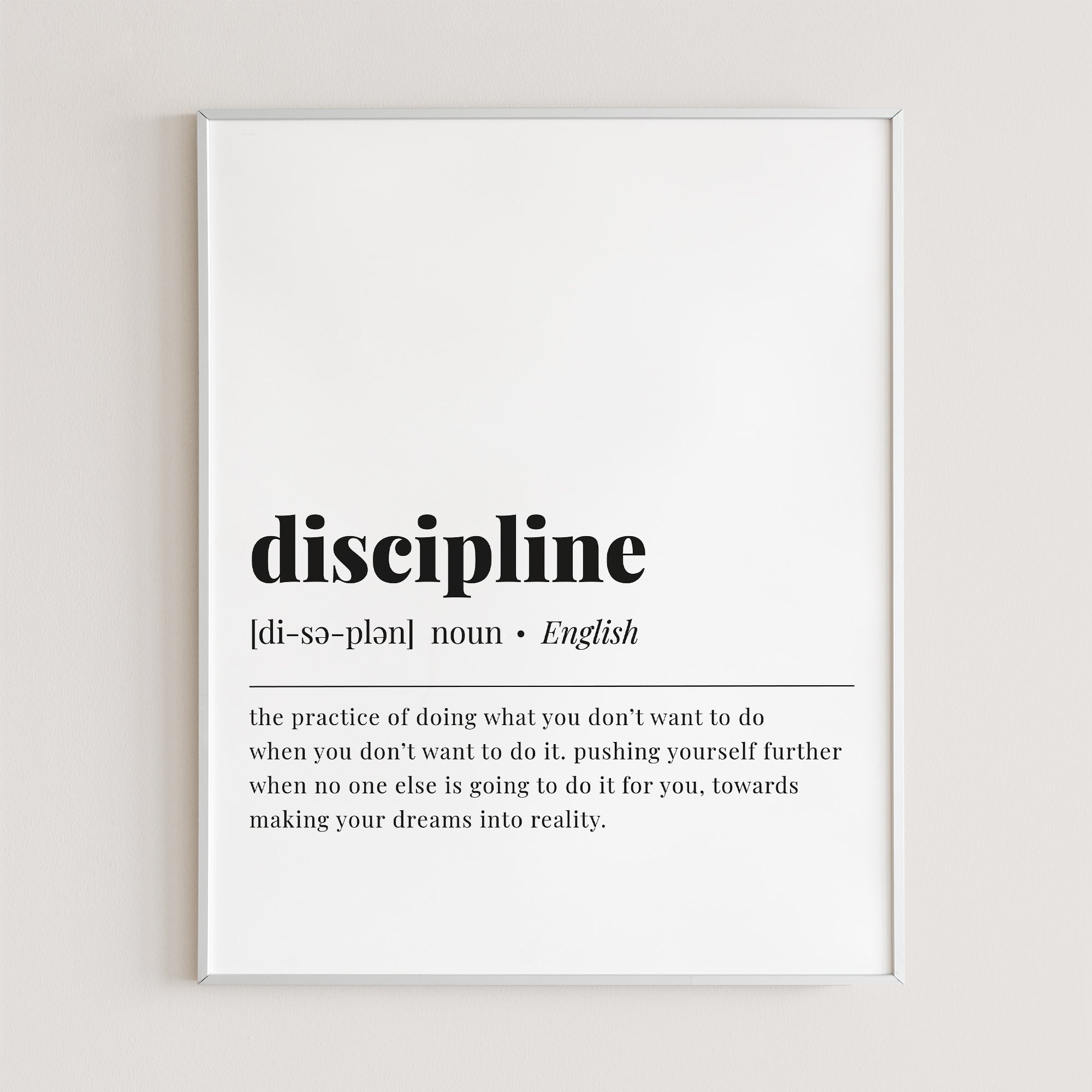 Discipline Definition Print Instant Download by Littlesizzle