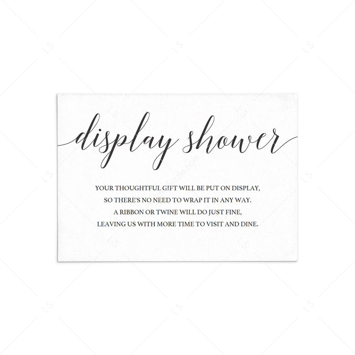 Display Shower Insert Cards | Editable Templates | Instant Download ...
