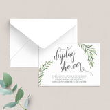 Printable Display Shower Cards Green Leaf by LittleSizzle