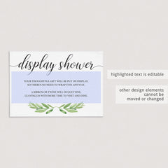 DIY display shower insert cards by LittleSizzle