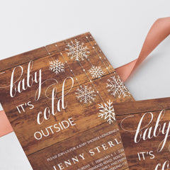 Baby its cold outside baby shower invitation by LittleSizzle