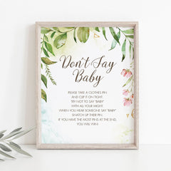 Calligraphy baby shower decor and games by LittleSizzle