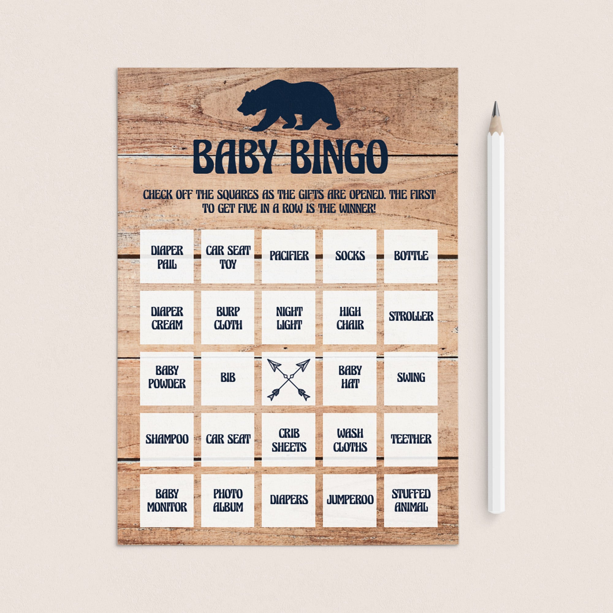 Printable bingo for boy baby shower by LittleSizzle