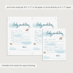 Predictions for baby up and away baby shower by LittleSizzle