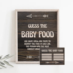Name that baby food baby shower game rustic theme by LittleSizzle