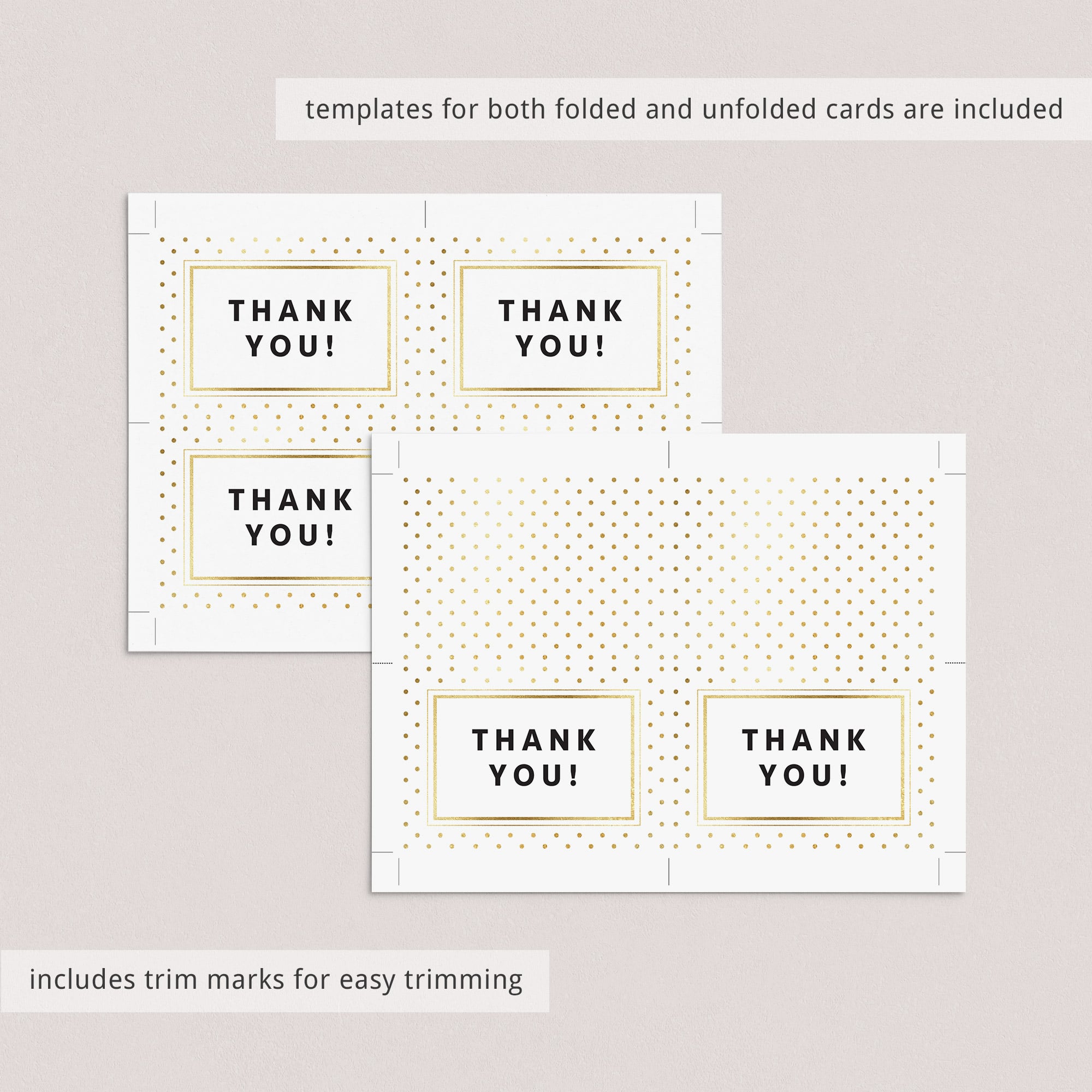 Instant download neutral shower thank you cards by LittleSizzle