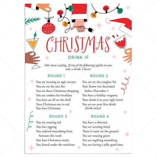 Let's Get Lit Christmas Party Drinking Game by LittleSizzle