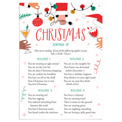 Let's Get Lit Christmas Party Drinking Game by LittleSizzle