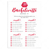 Dirty Bach Party Drink If Game Printable by LittleSizzle