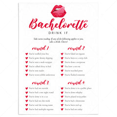 Dirty Bach Party Drink If Game Printable by LittleSizzle