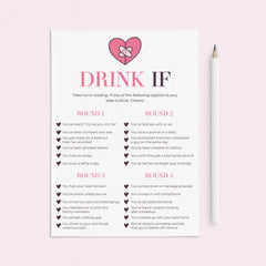 Breakup Party Drink If Game Printable by LittleSizzle