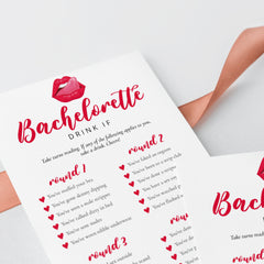 Dirty Bach Party Drink If Game Printable