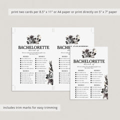 Bride or Die Bachelorette Party Game Drink If Printable