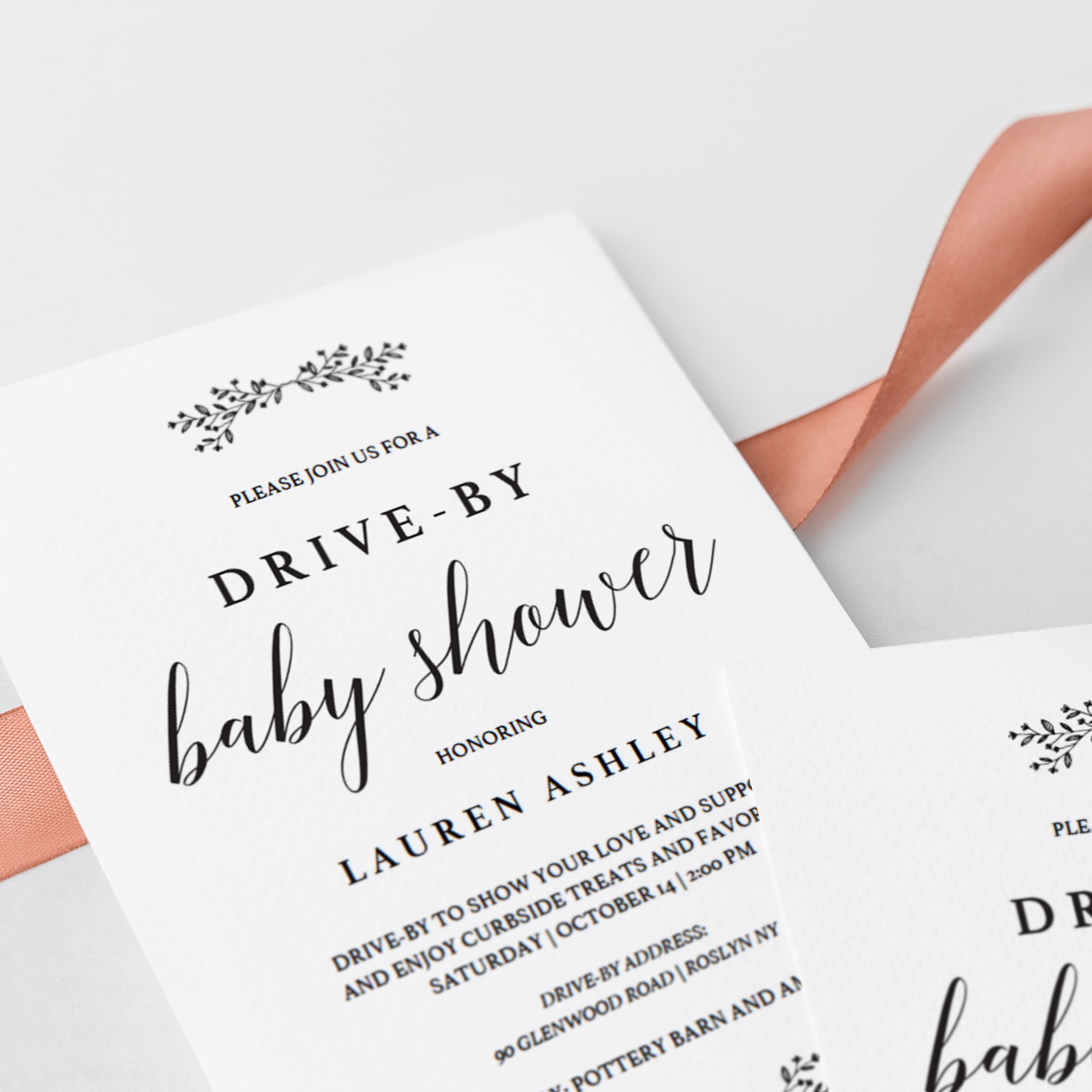 Printable drive by baby shower invitations by LittleSizzle