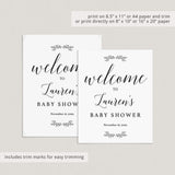 Elegant Baby Shower Signs Bundle Download