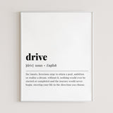 Drive Definition Print Instant Download by Littlesizzle
